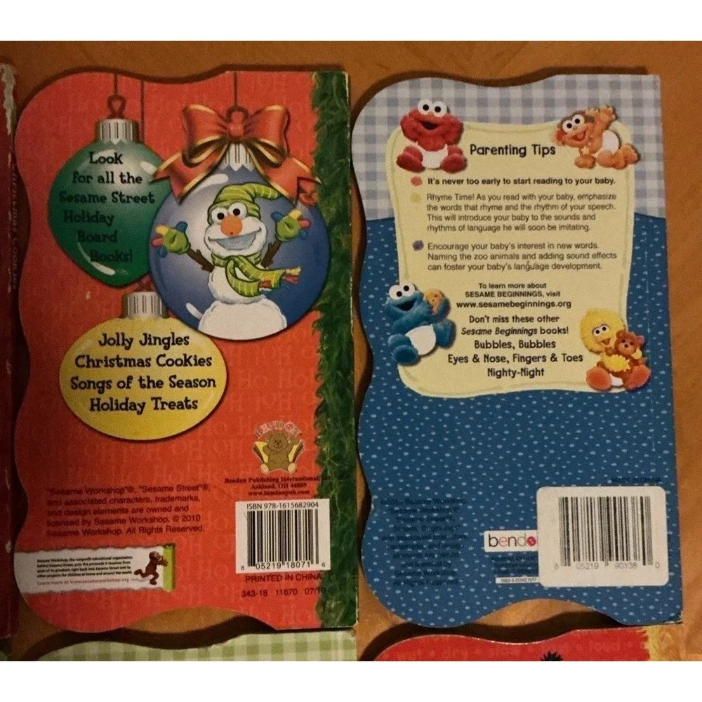 Bendon SESAME STREET Shaped Board Books Lot of 8 Beginnings & First Books 2000's
